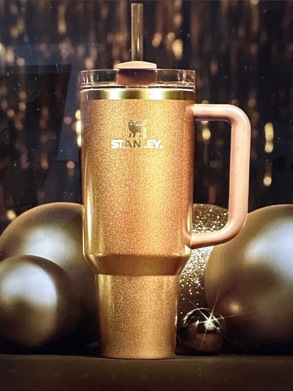 Stanley Copper Tinsel 40oz new Limited Edition Holiday Tumbler NIB